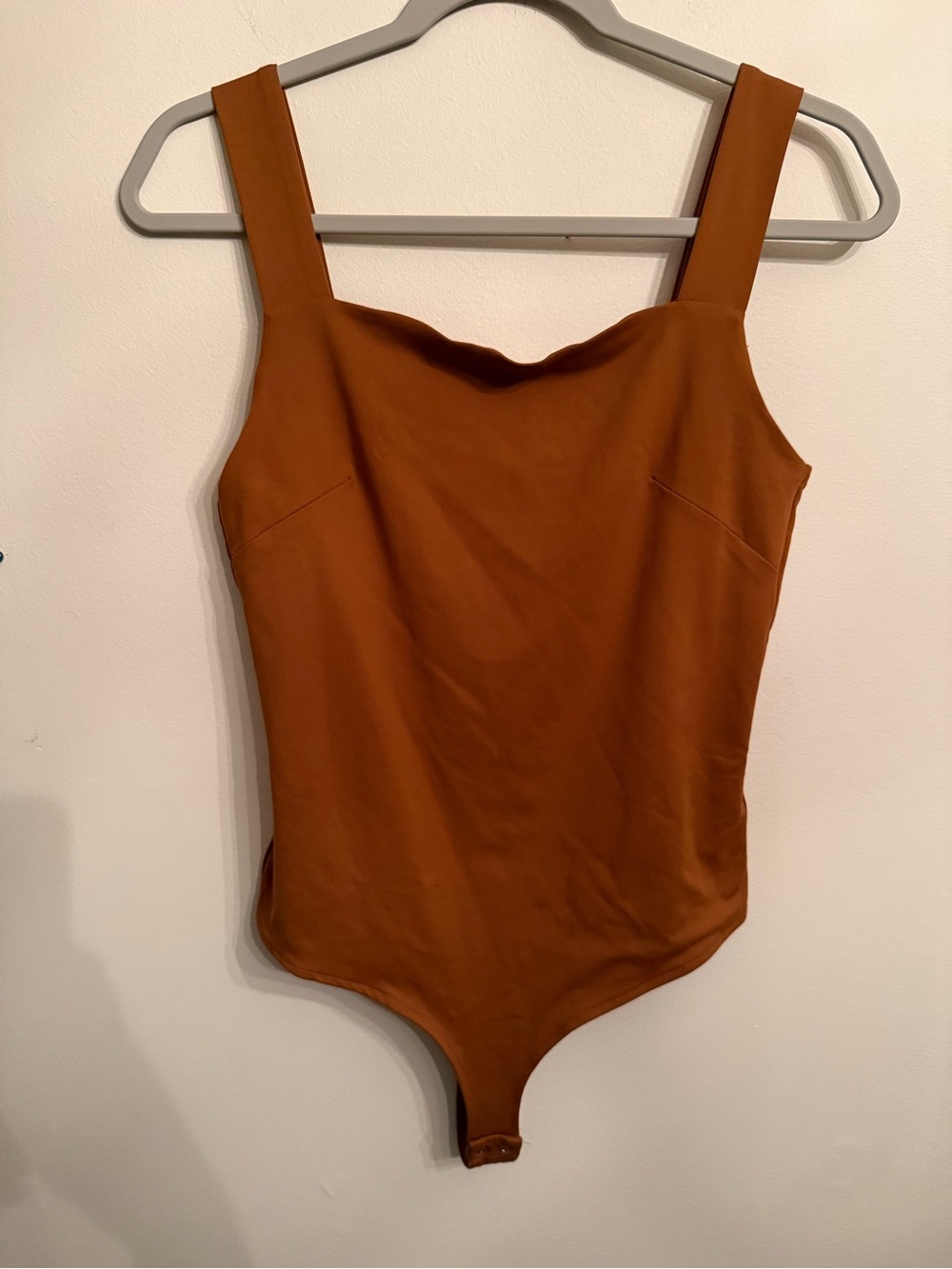 ReoRia Rust Brown Wide-Strap Bodysuit